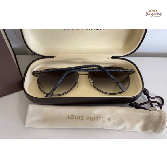 Authentic LOUIS VUITTON Damier Graphite Gunmetal Conspiration Pilote Sunglasses - Picture 12 of 12